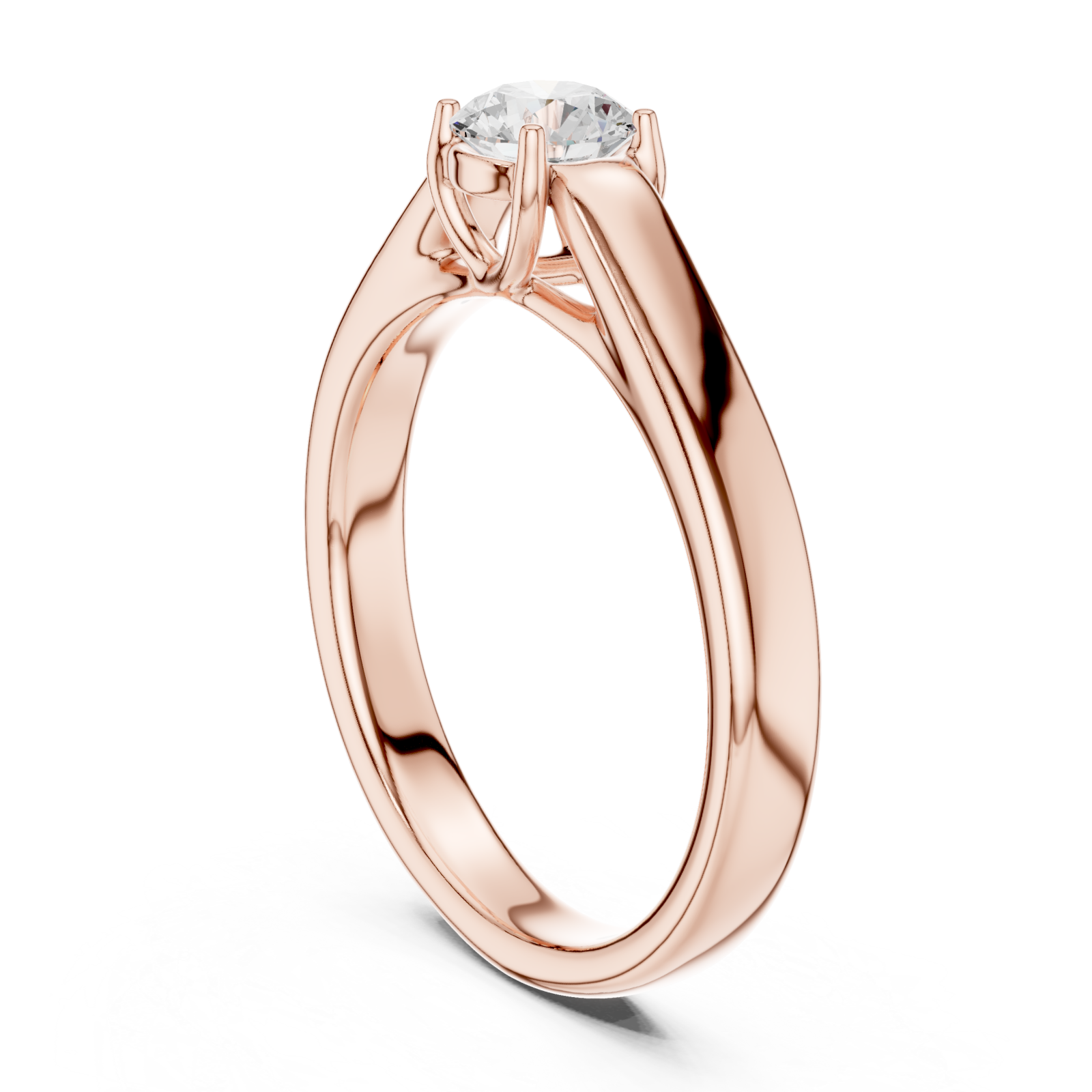  Rose Gold Luminous Serenity Classic Solitaire Engagement Ring Left View