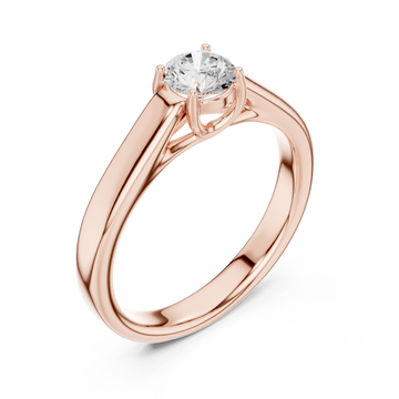  Rose Gold Luminous Serenity Classic Solitaire Engagement Ring Right View
