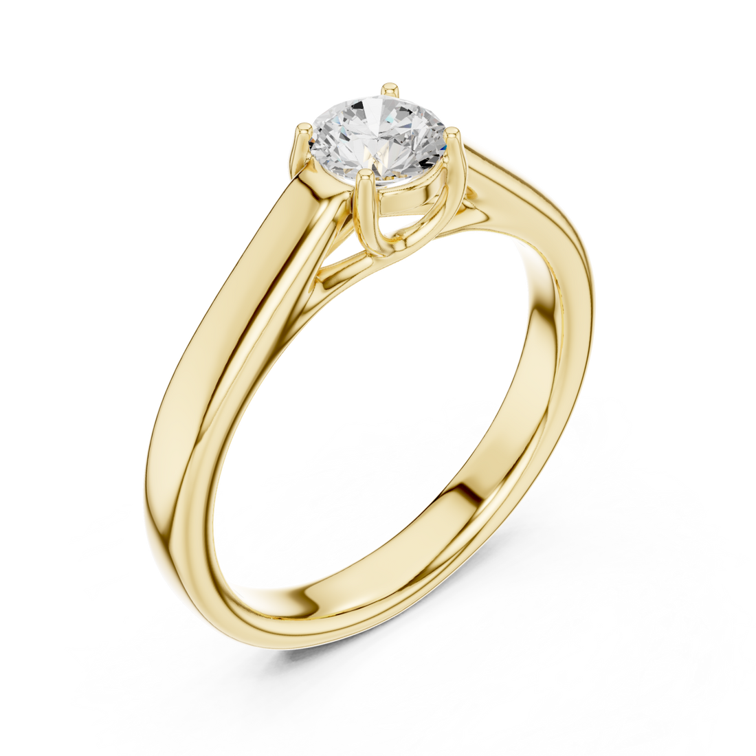 Gold Luminous Serenity Classic Solitaire Engagement Ring Right View