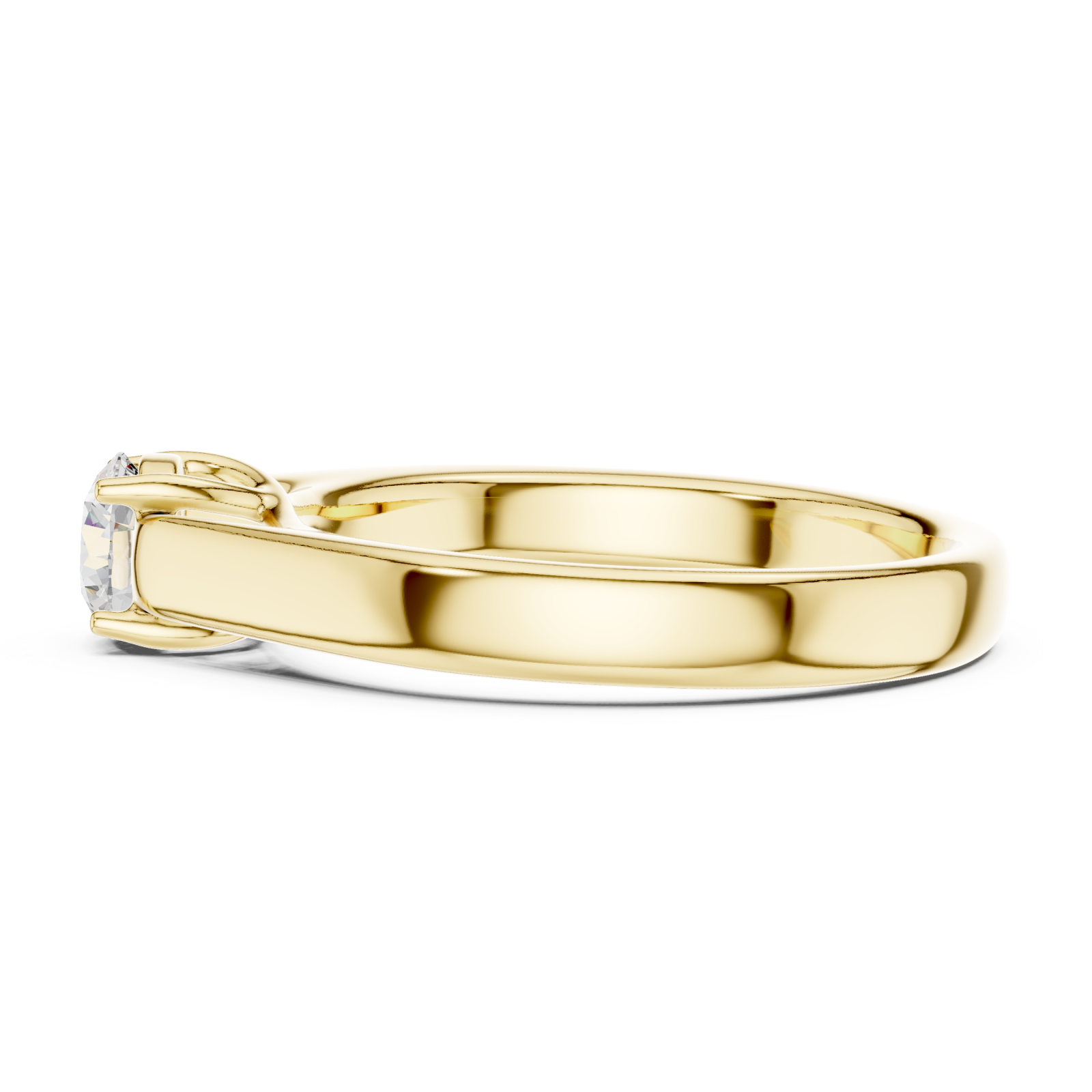  Gold Luminous Serenity Classic Solitaire Engagement Ring Side View