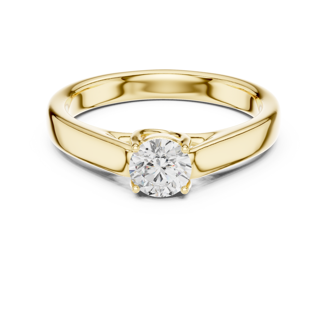 Gold Luminous Serenity Classic Solitaire Engagement Ring Right View