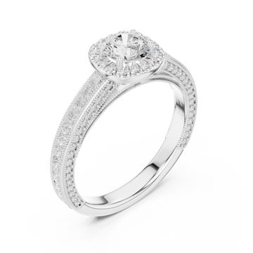  White Gold Golden Serenity Sparkle Embrace Ring Right View