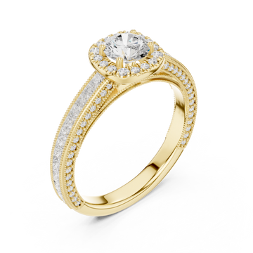 Gold Golden Serenity Sparkle Embrace Ring Right View
