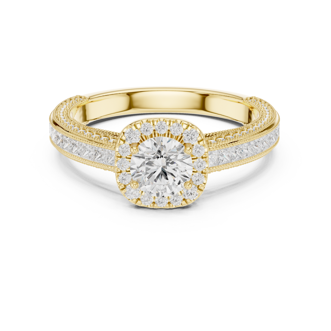 Gold Golden Serenity Sparkle Embrace Ring Right View