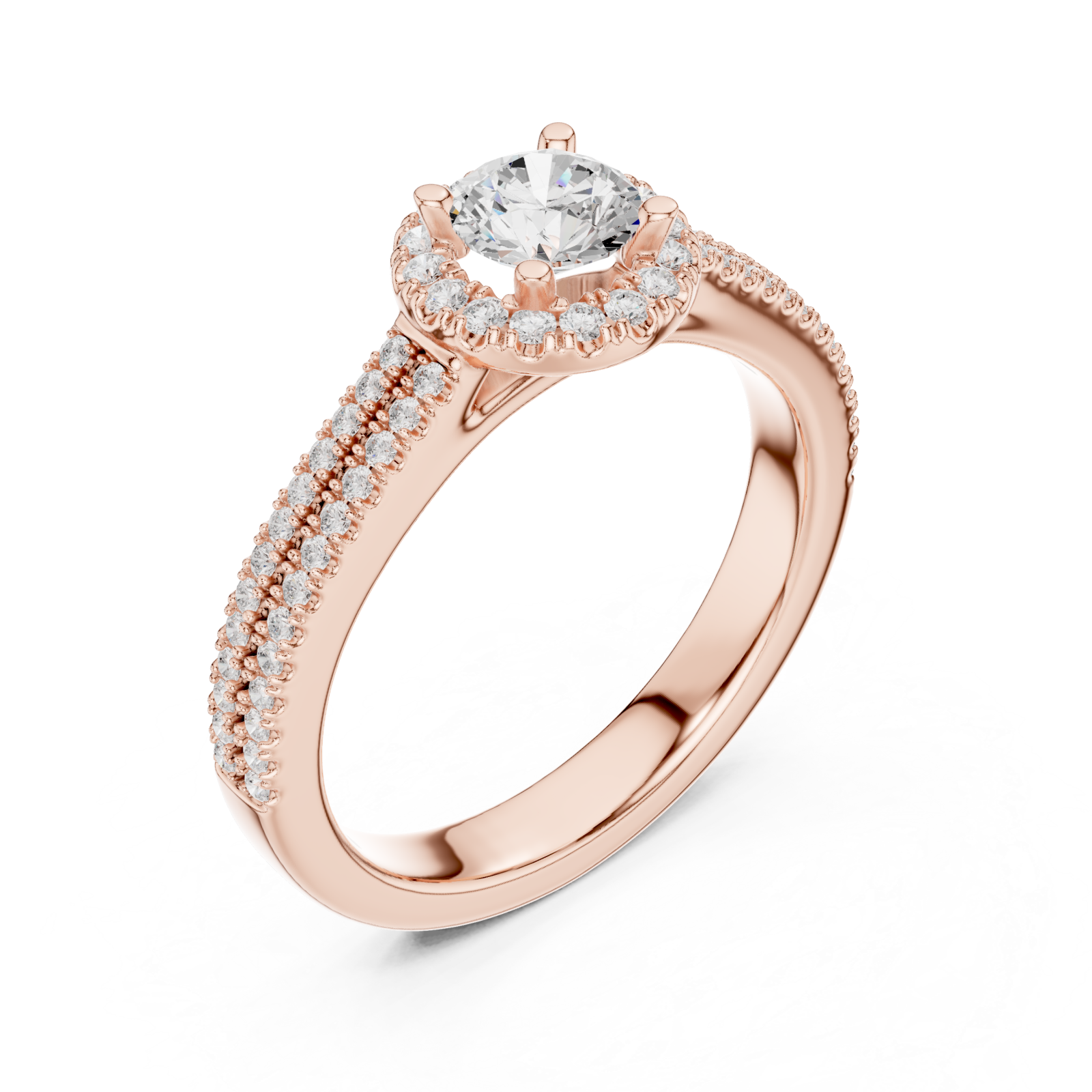  Rose Gold Blossom Embrace Eternity Ring Right View