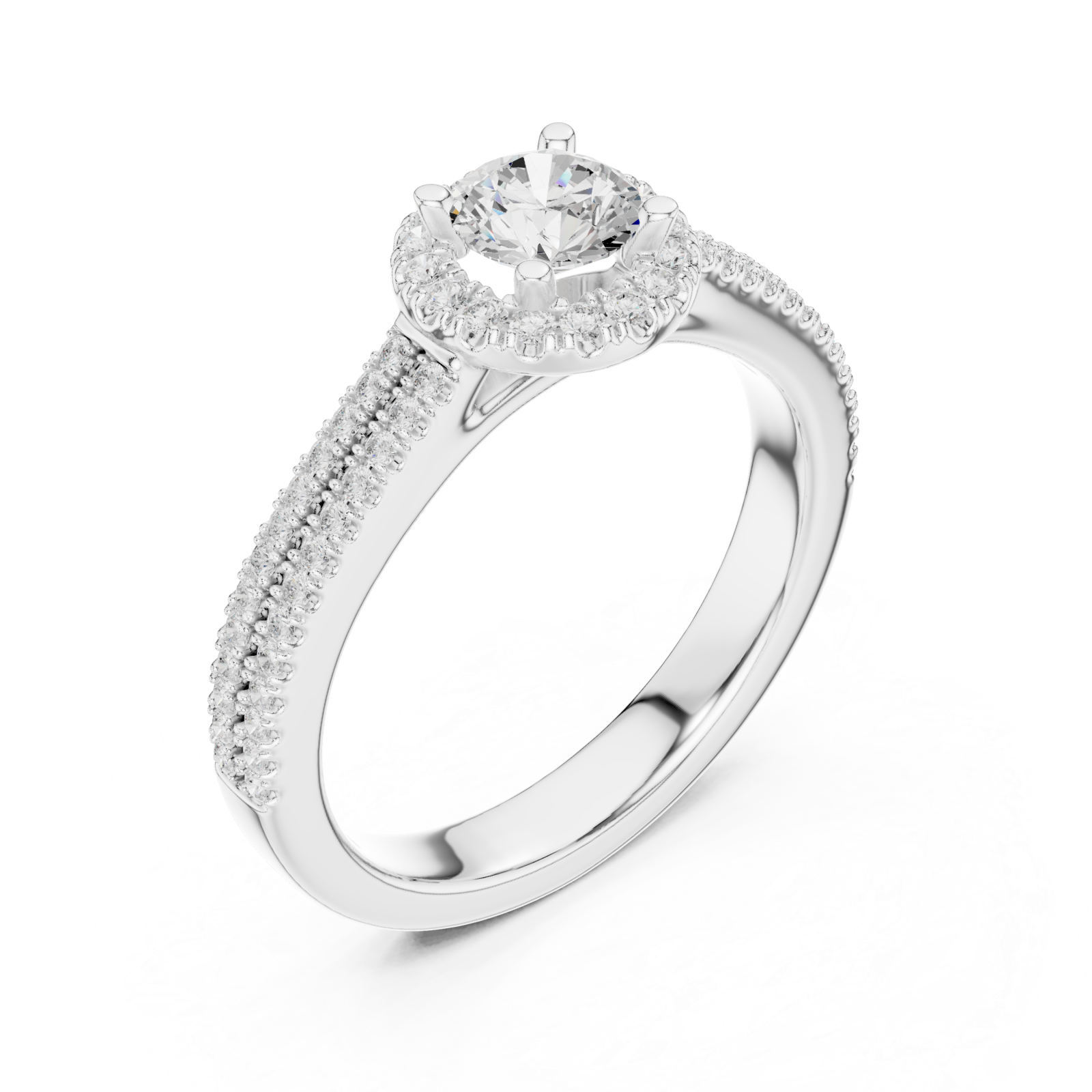  White Gold Blossom Embrace Eternity Ring Right View
