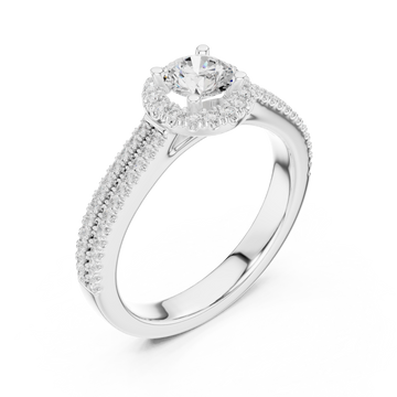  White Gold Blossom Embrace Eternity Ring Right View
