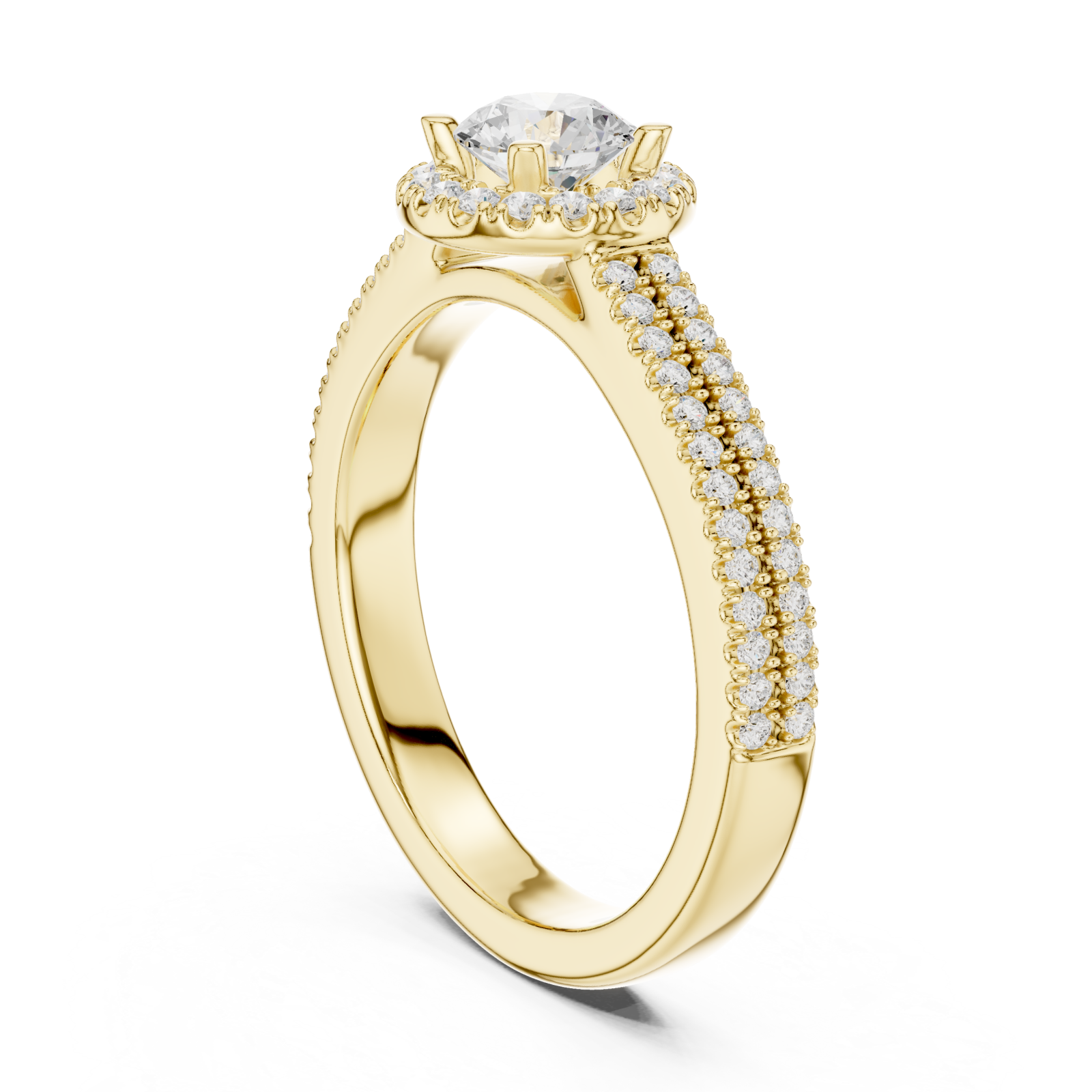  Gold Blossom Embrace Eternity Ring Left View