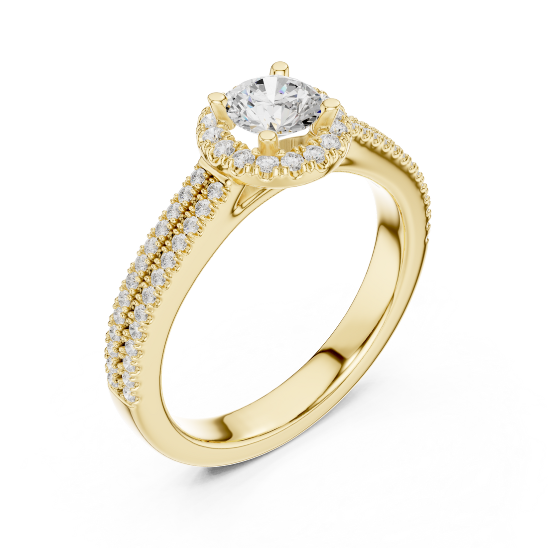 Gold Blossom Embrace Eternity Ring Right View