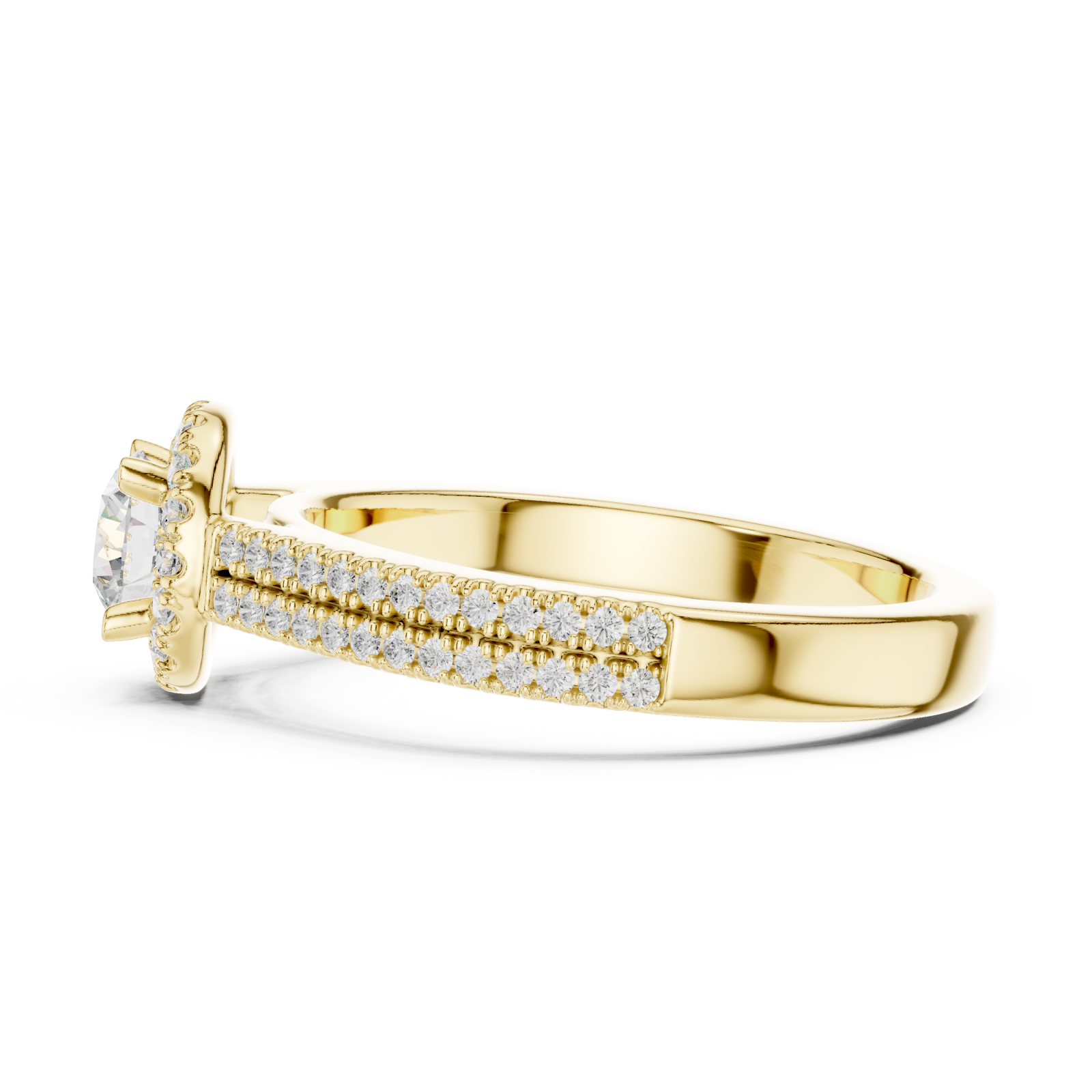  Gold Blossom Embrace Eternity Ring Side View