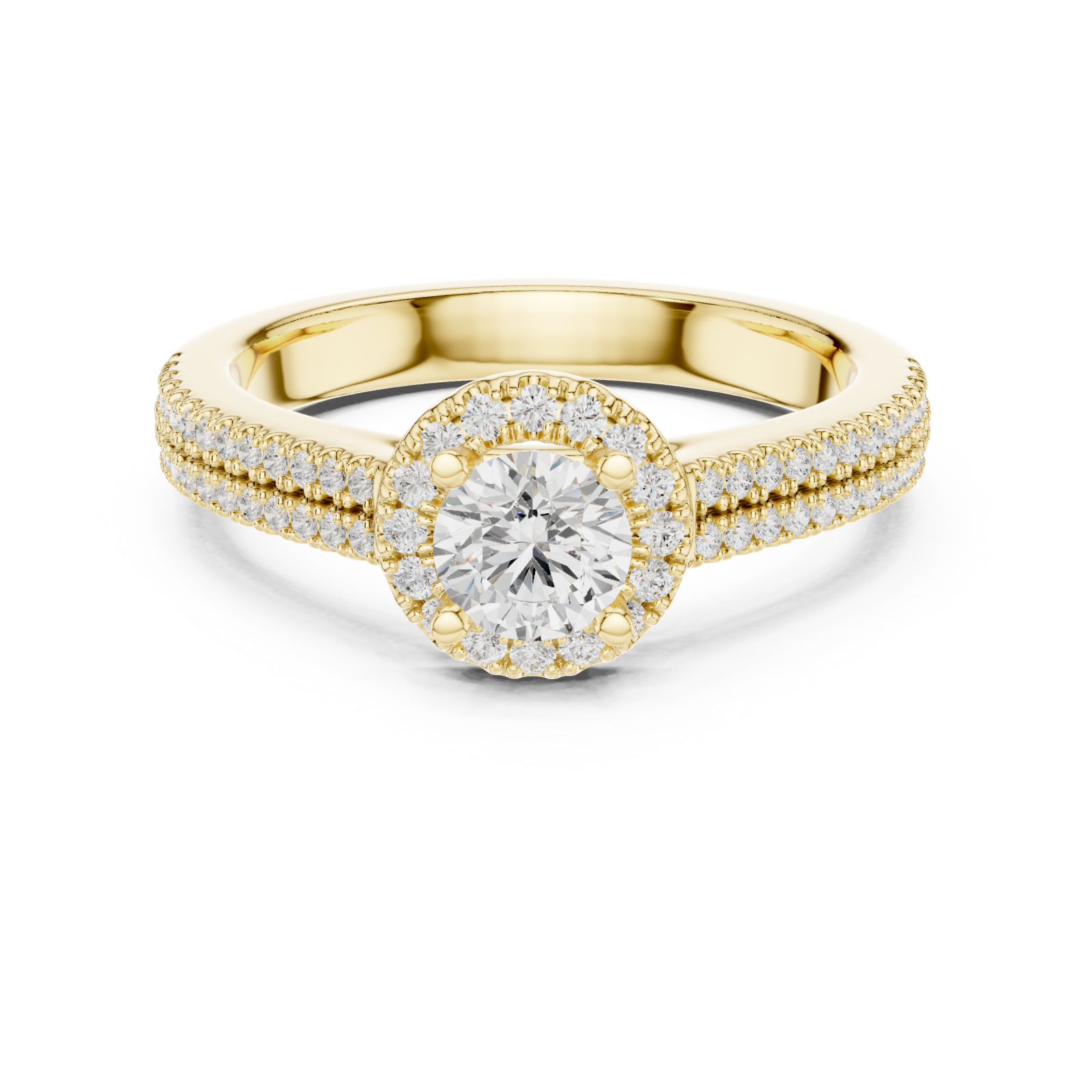  Gold Blossom Embrace Eternity Ring Front View