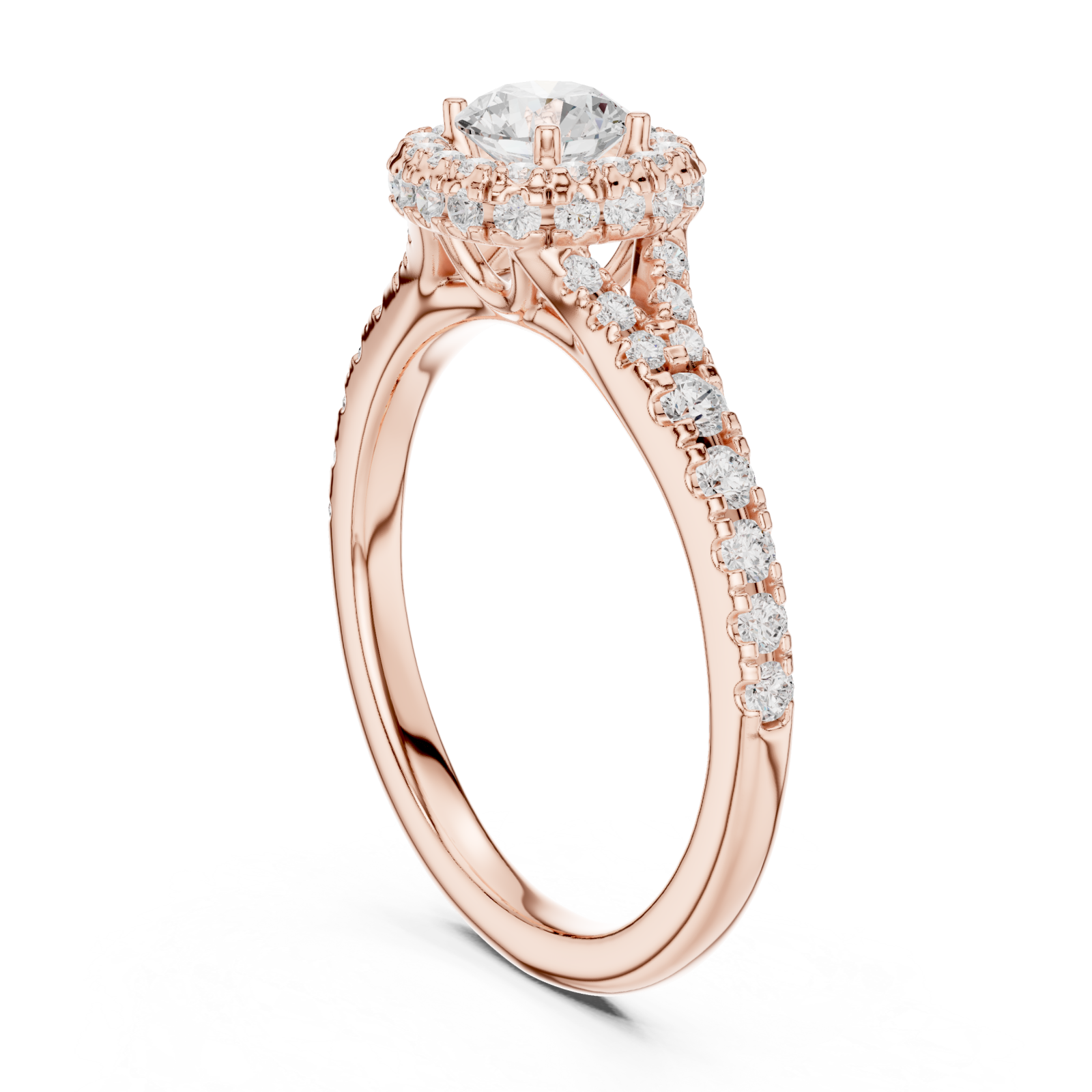  Rose Gold Eclipse Embrace Aura Band Ring Left View