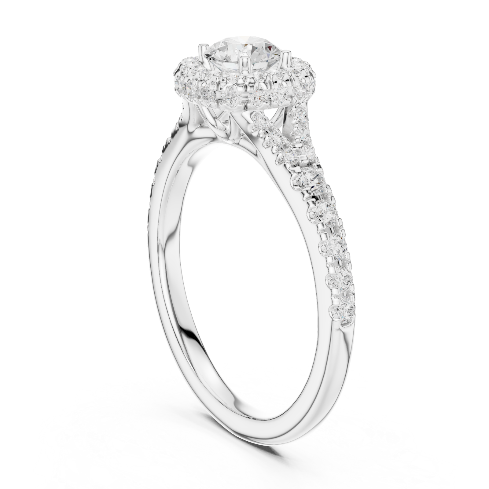  White Gold Eclipse Embrace Aura Band Ring Left View