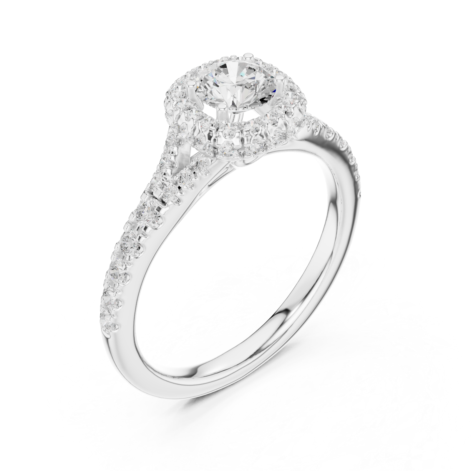  White Gold Eclipse Embrace Aura Band Ring Right View