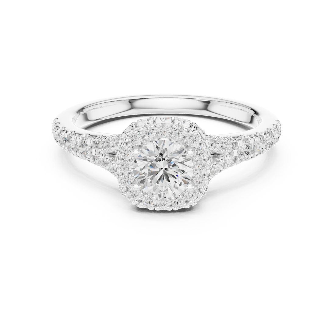  White Gold Eclipse Embrace Aura Band Ring Right View