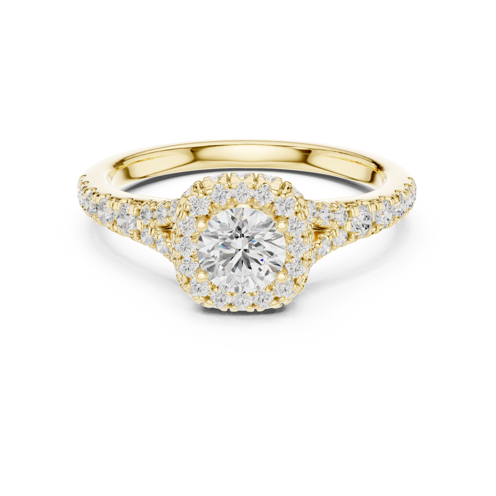  Gold Eclipse Embrace Aura Band Ring Front View