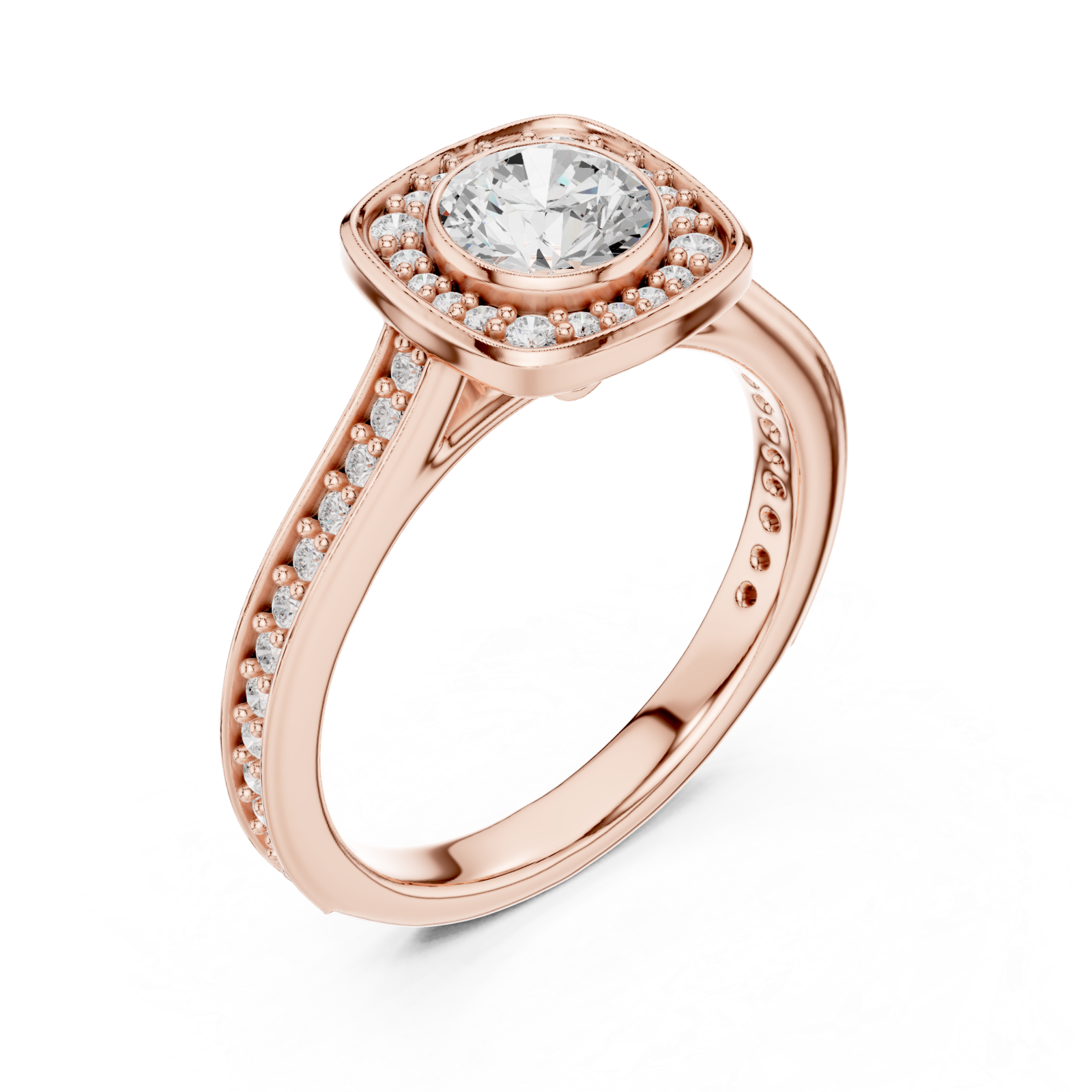  Rose Gold Eternal Harmony Solitaire Ring Right View