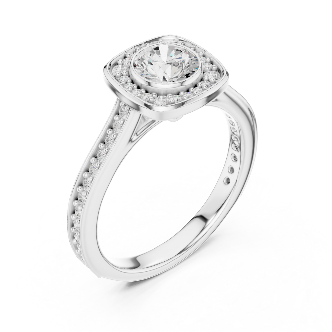  White Gold Eternal Harmony Solitaire Ring Right View