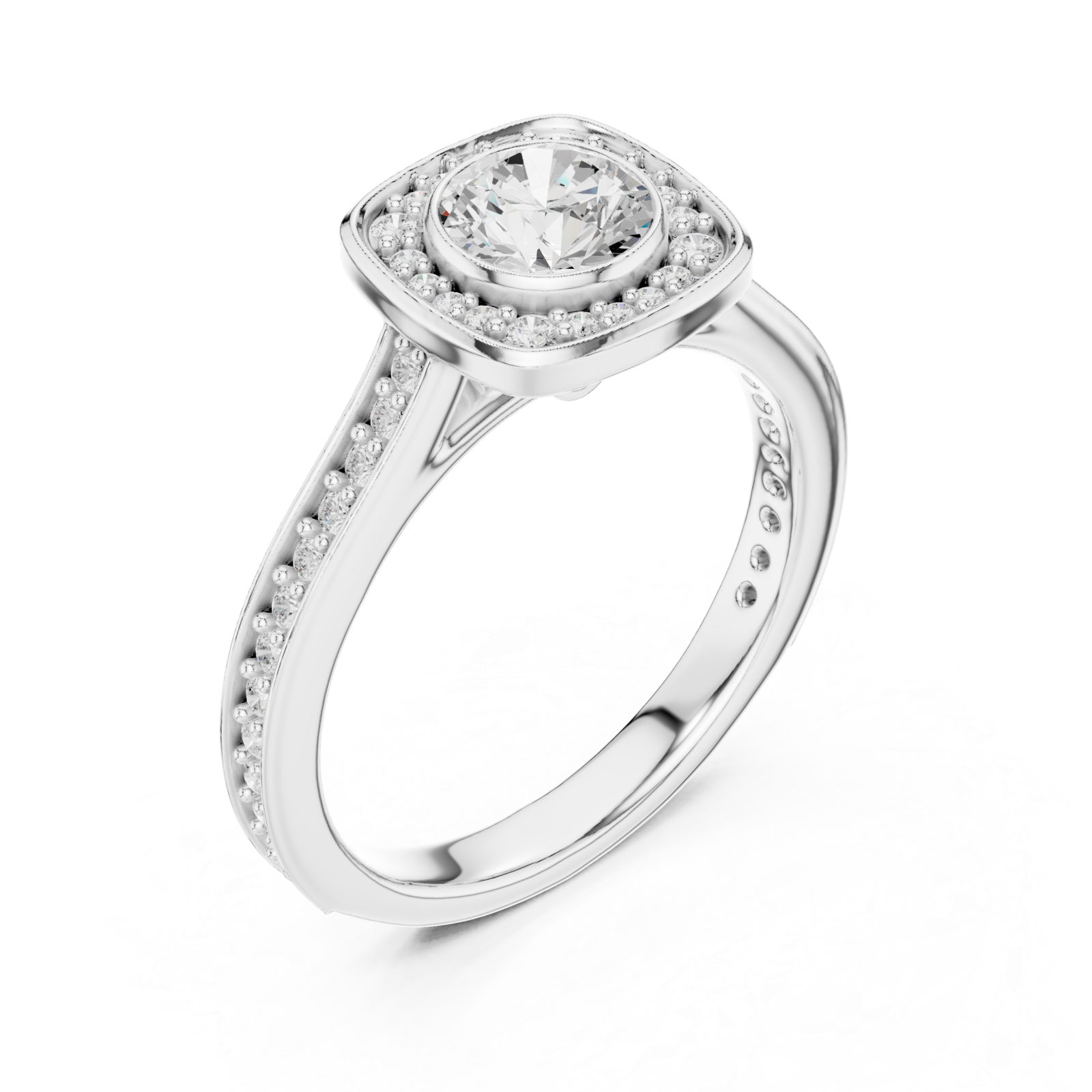  White Gold Eternal Harmony Solitaire Ring Right View
