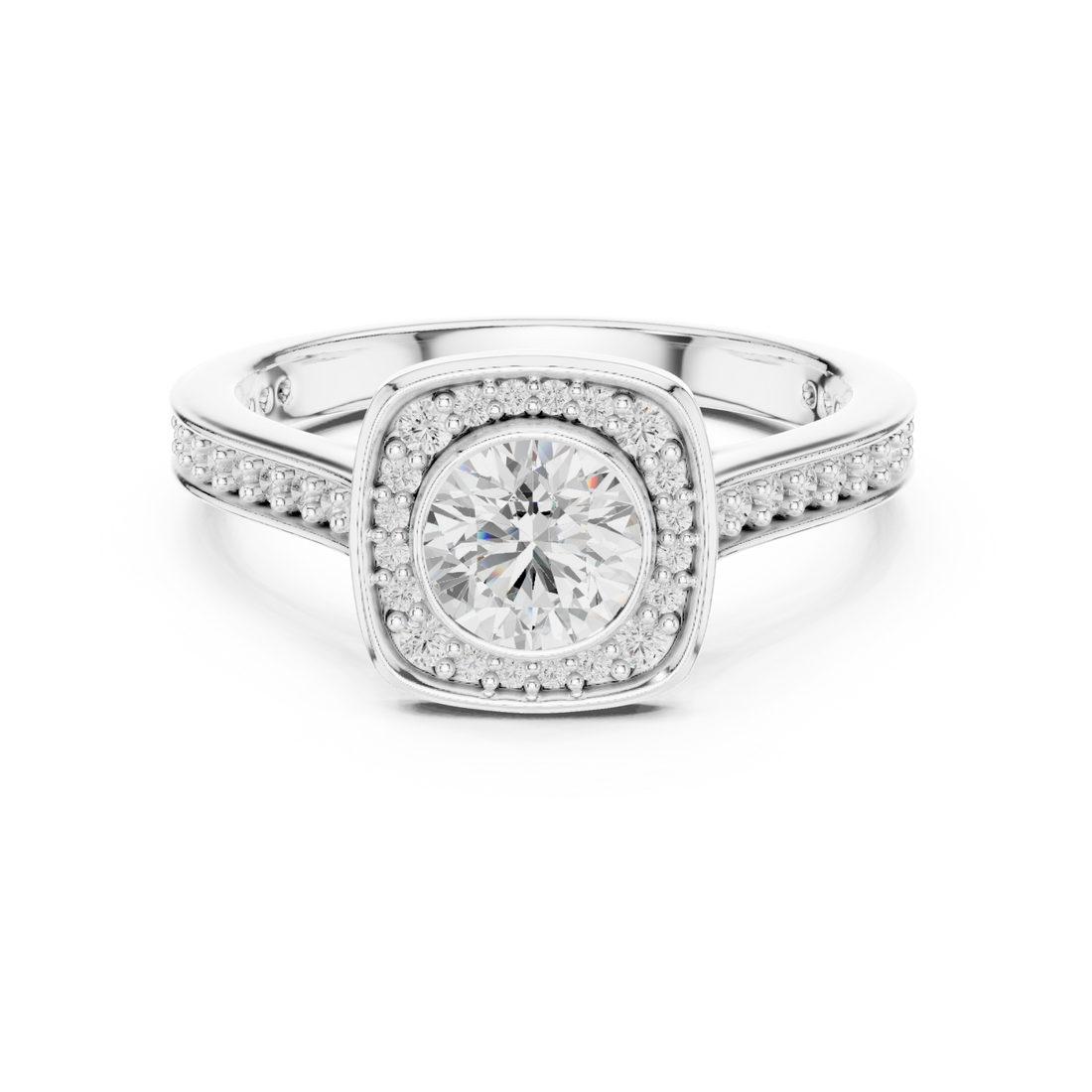 White Gold Eternal Harmony Solitaire Ring Right View