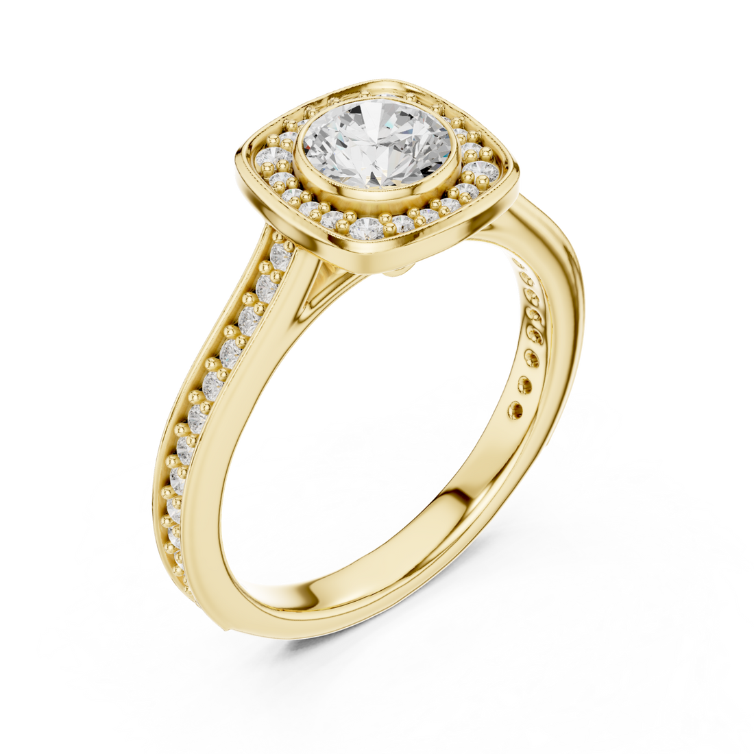 Gold Eternal Harmony Solitaire Ring Right View