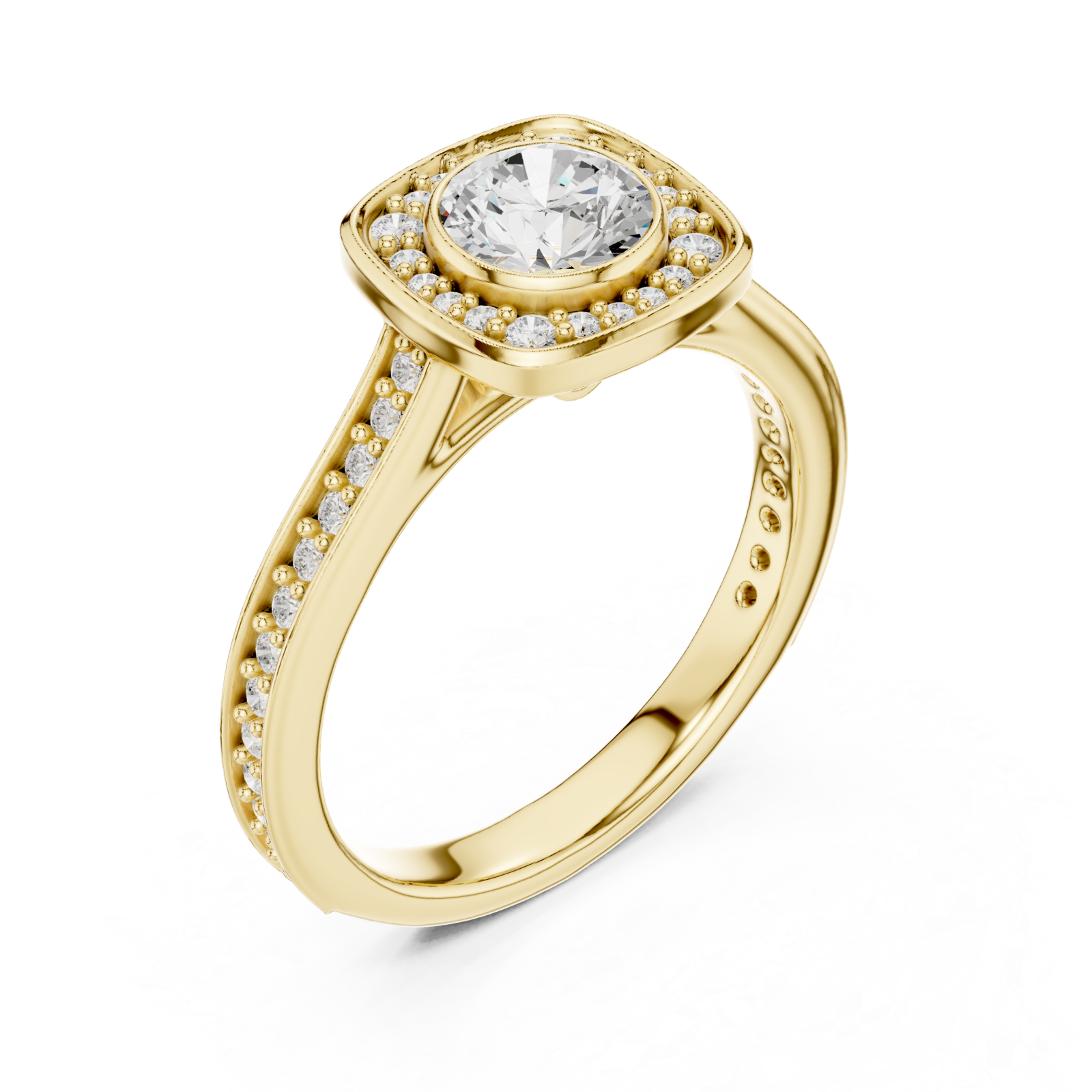 Gold Eternal Harmony Solitaire Ring Right View