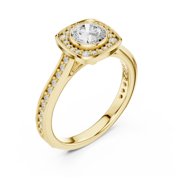 Gold Eternal Harmony Solitaire Ring Right View