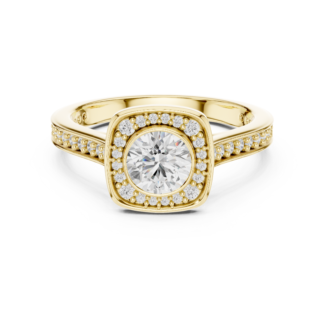 Gold Eternal Harmony Solitaire Ring Right View
