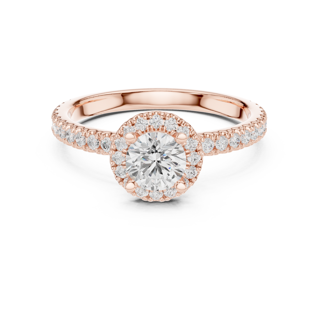  Rose Gold Glorious Horizon Silhouette Engagement Ring Right View