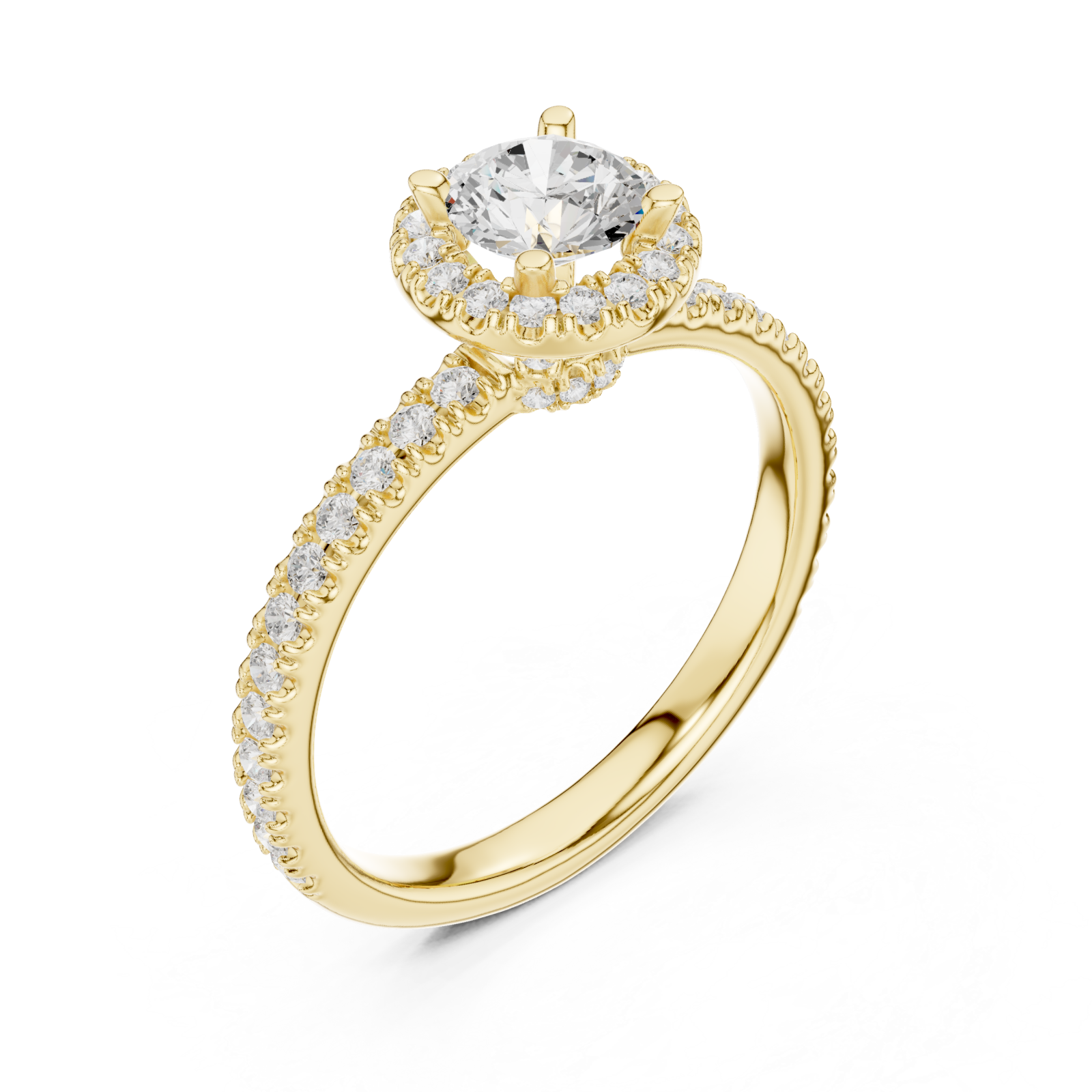 Gold Glorious Horizon Silhouette Engagement Ring Right View