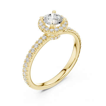 Gold Glorious Horizon Silhouette Engagement Ring Right View