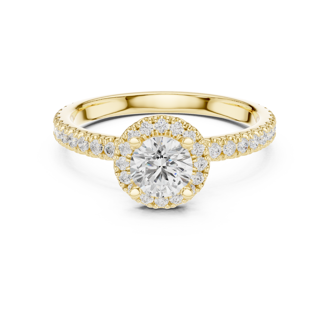 Gold Glorious Horizon Silhouette Engagement Ring Right View