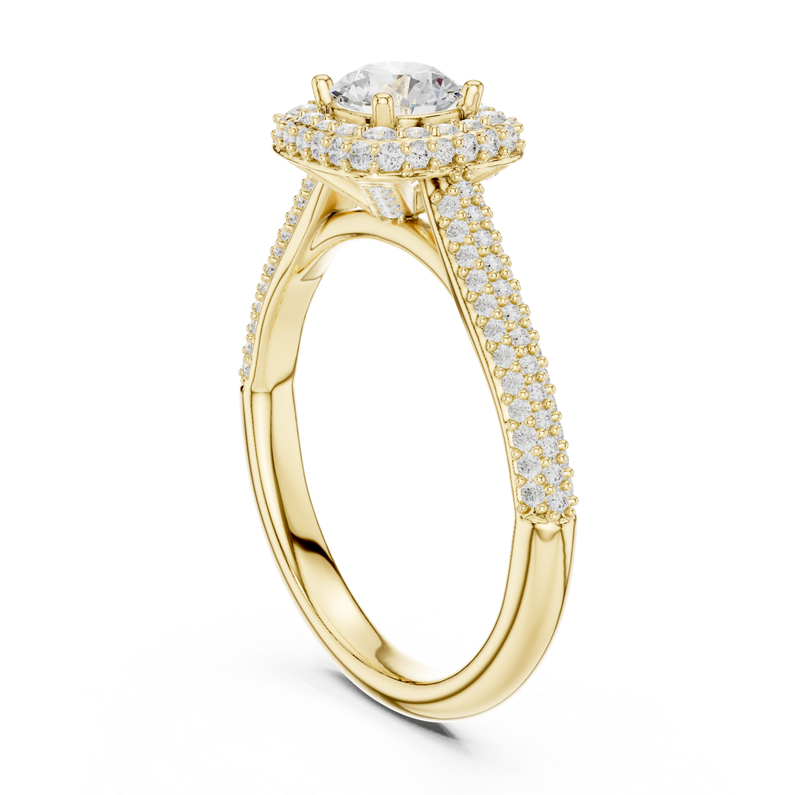  Gold Lustrous Halo Glow Ring Left View