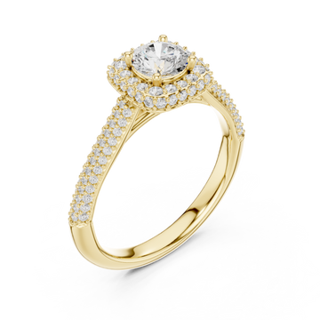 Gold Lustrous Halo Glow Ring Right View
