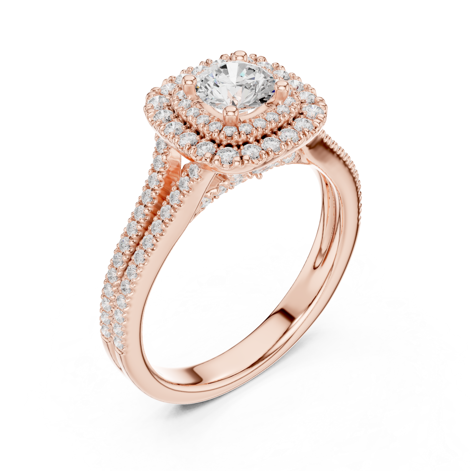  Rose Gold Radiant Crown Embrace Ring Right View