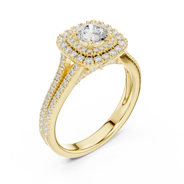 Gold Radiant Crown Embrace Ring Right View