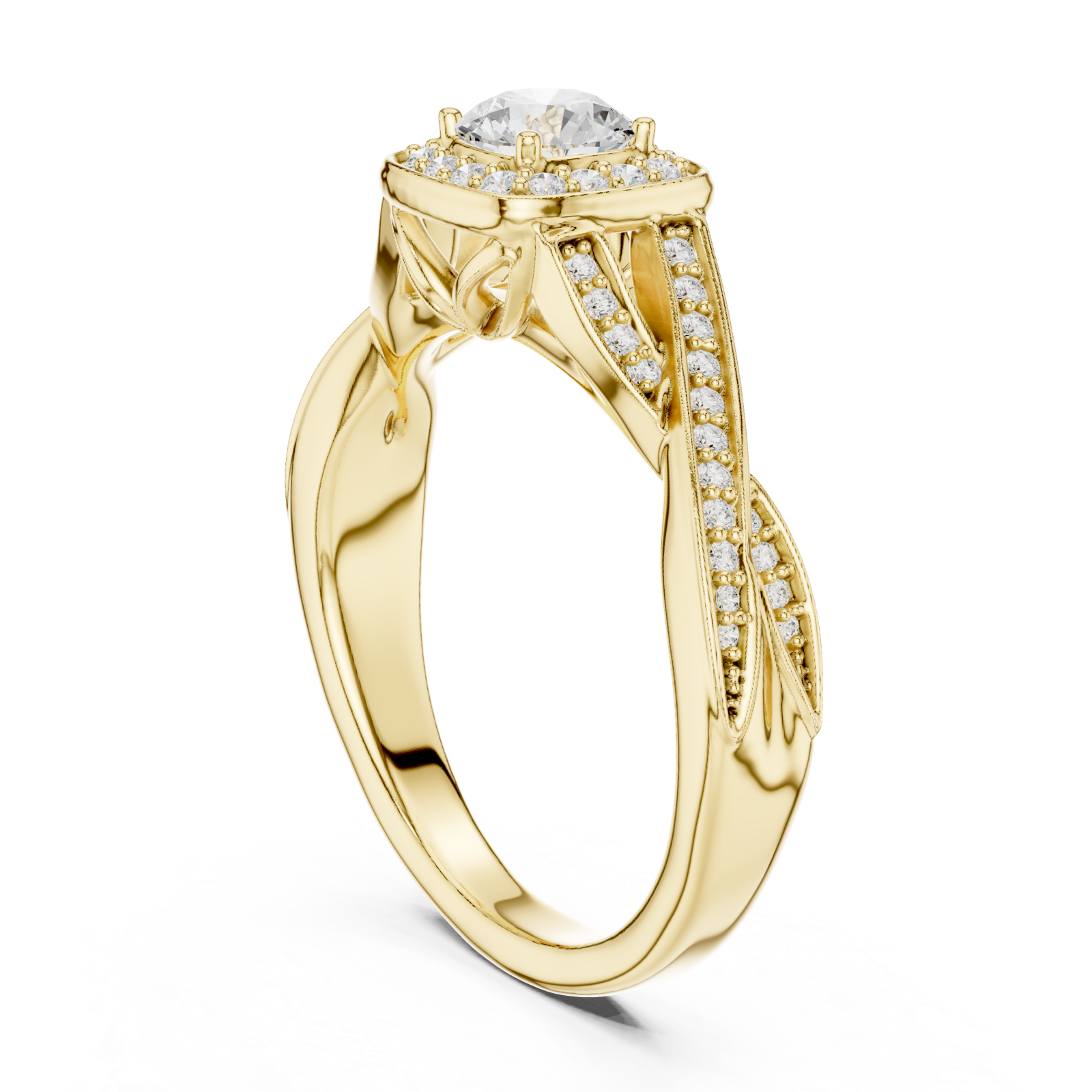  Gold Celestial Aura Cushion Halo Band Left View
