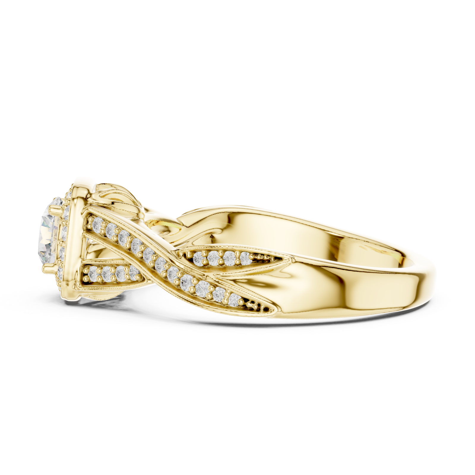  Gold Celestial Aura Cushion Halo Band Side View