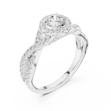  White Gold Celestial Harmony Regal Solitaire Band Right View