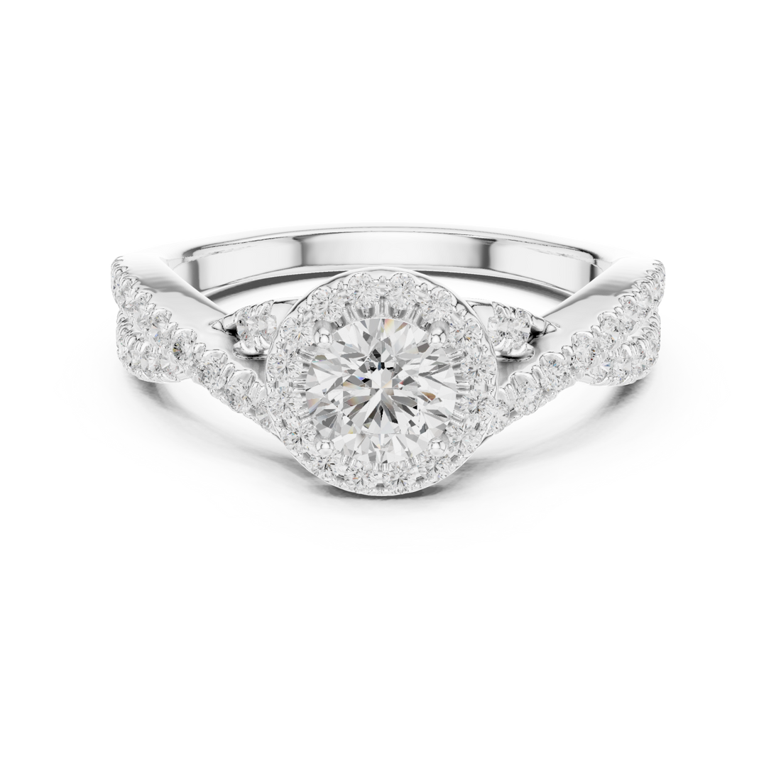  White Gold Celestial Harmony Regal Solitaire Band Right View