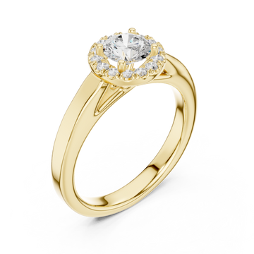 Gold Celestial Radiance Halo Ring Right View