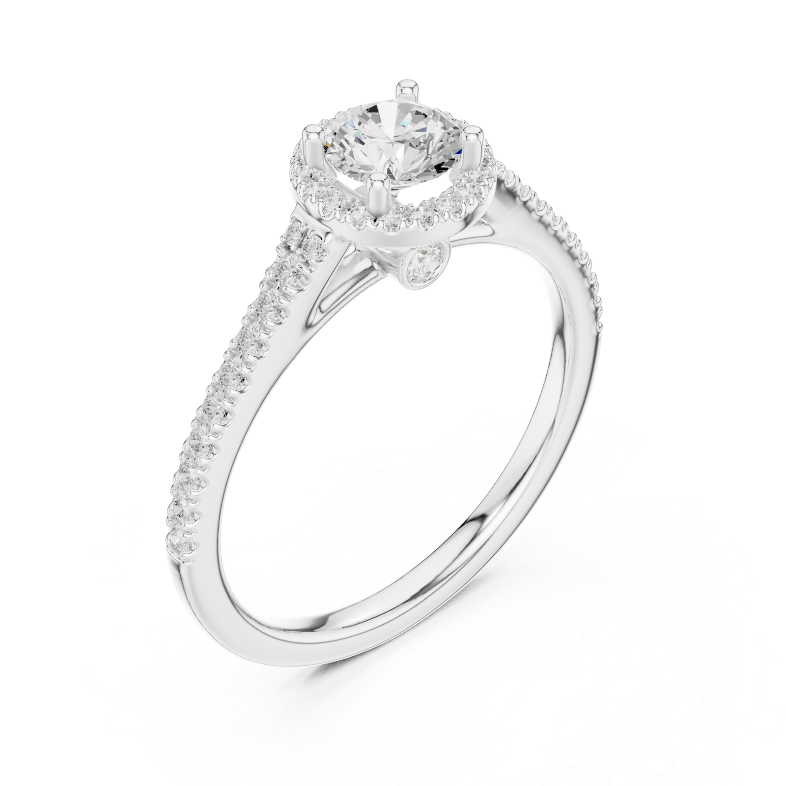  White Gold Twilight Cascade Eternity Ring Right View