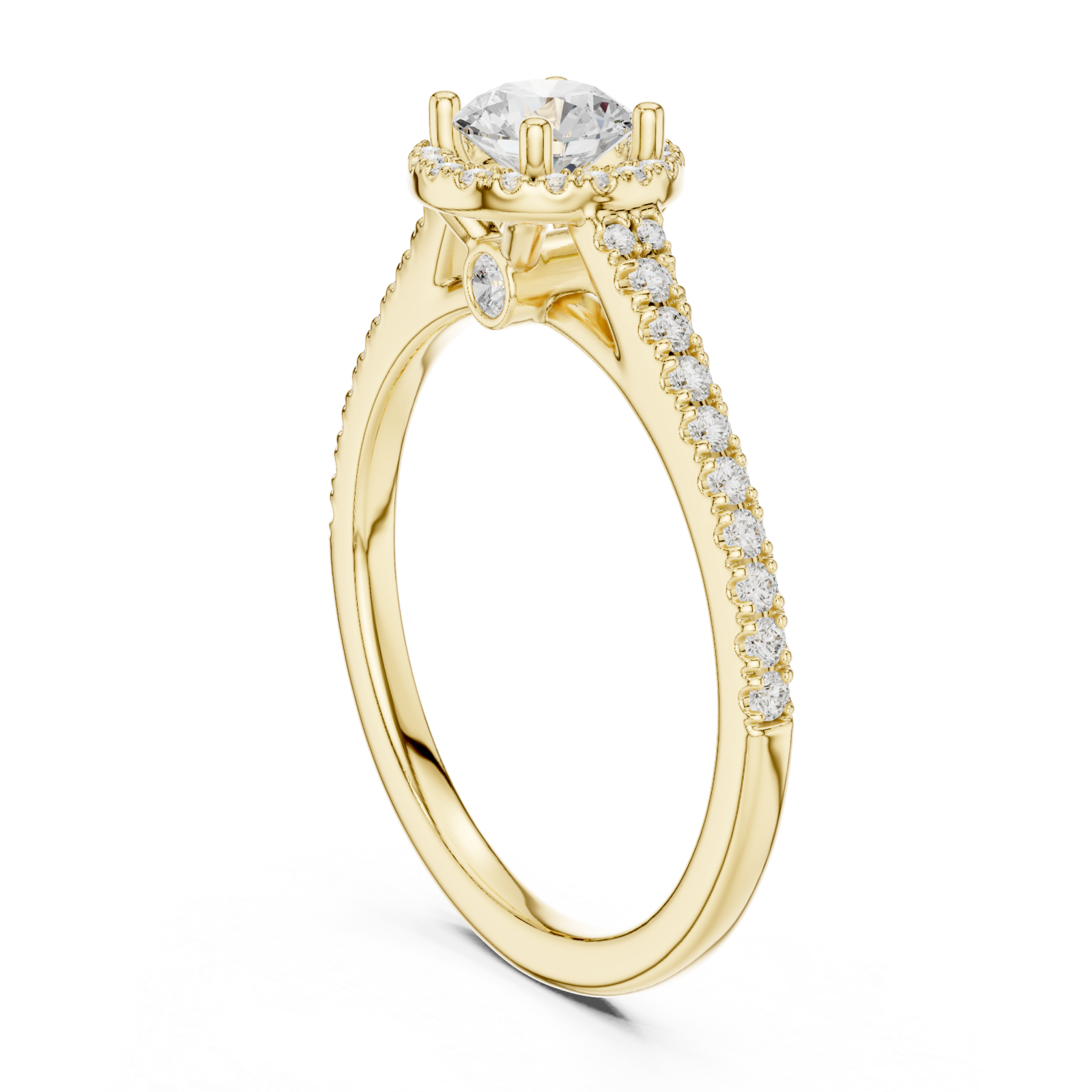 Gold Twilight Cascade Eternity Ring Left View