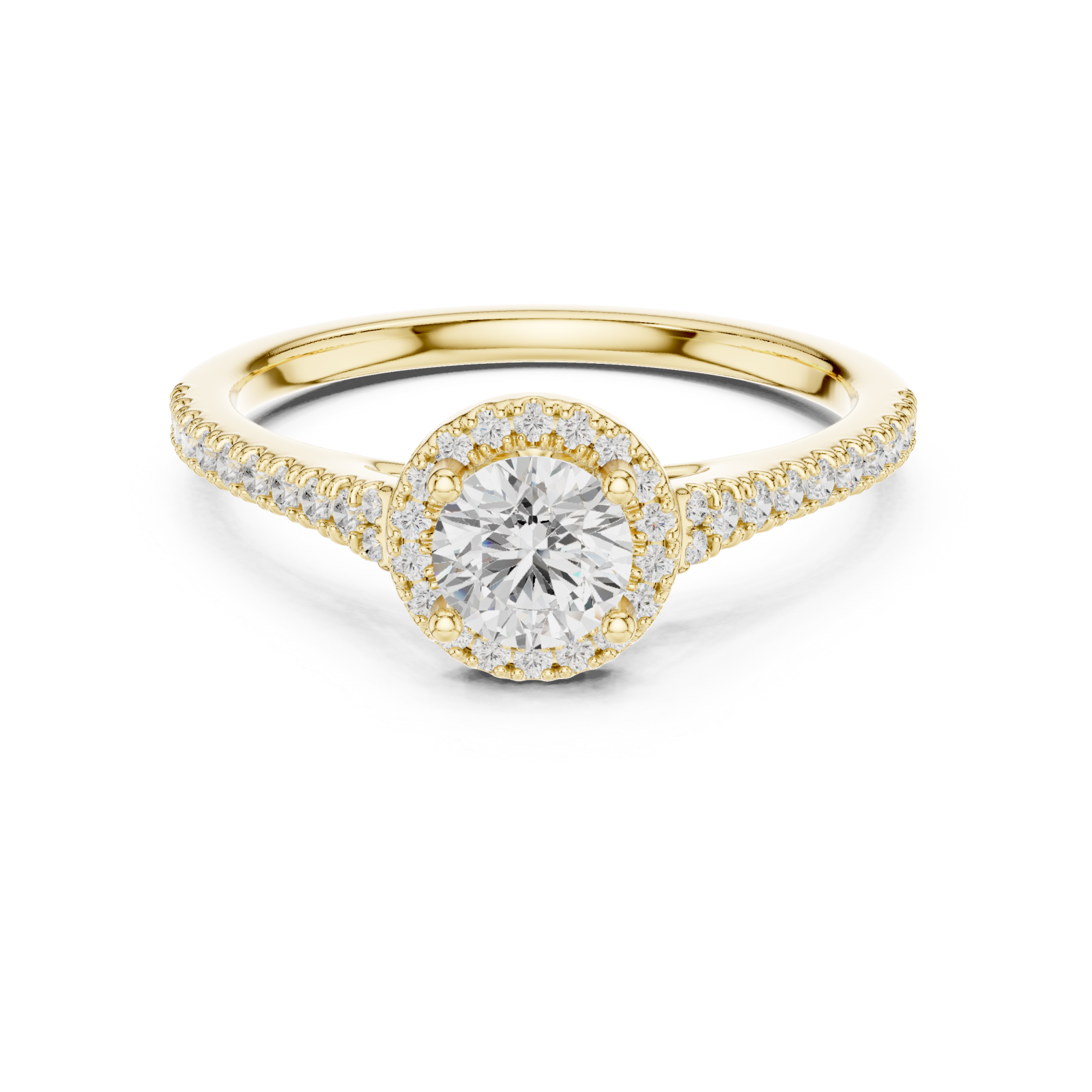  Gold Twilight Cascade Eternity Ring Front View