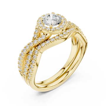 Gold Celestial Halo Embrace Ring Right View