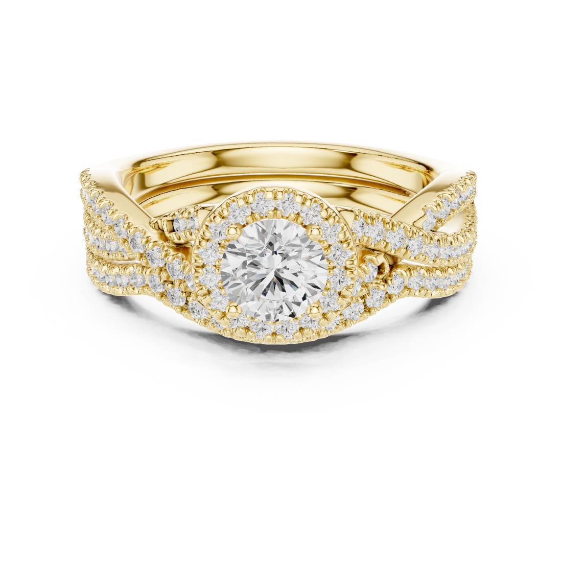 Gold Celestial Halo Embrace Ring Right View