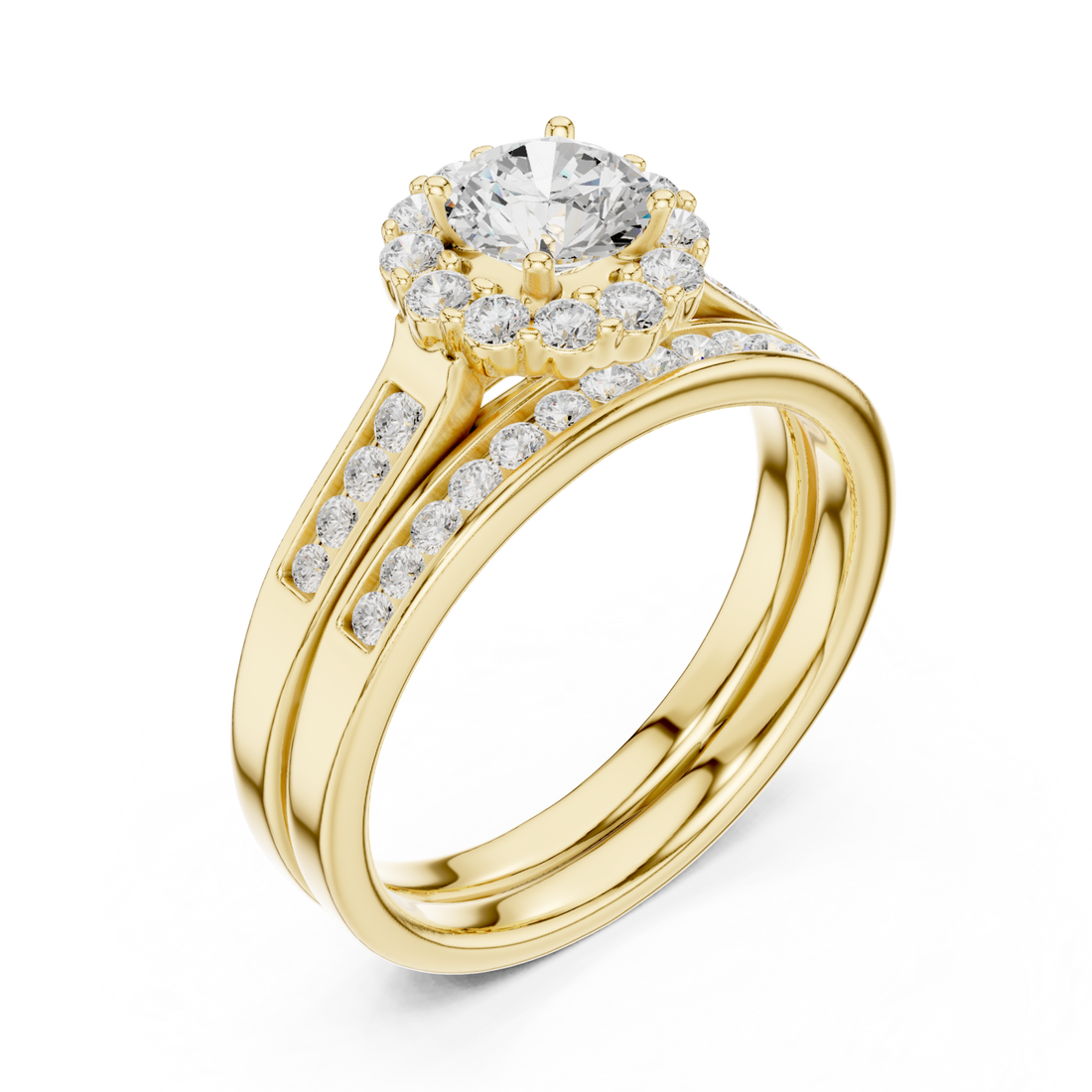 Gold Luminous Elegance Anniversary Ring Right View