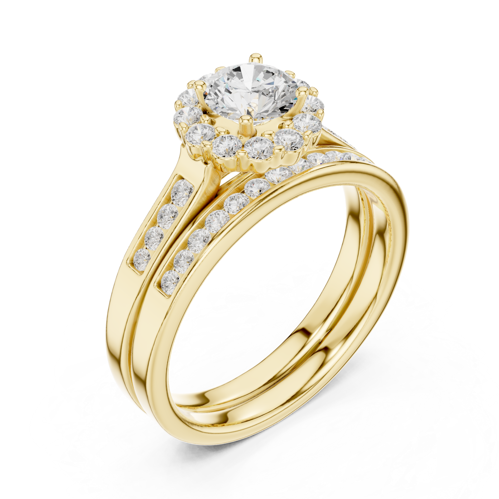 Gold Luminous Elegance Anniversary Ring Right View