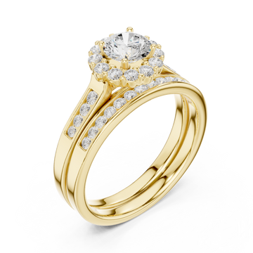 Gold Luminous Elegance Anniversary Ring Right View