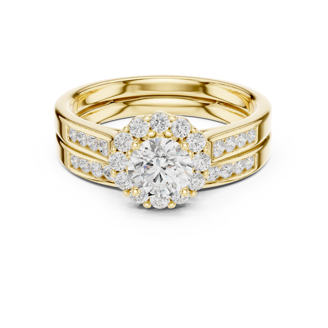 Gold Luminous Elegance Anniversary Ring Right View